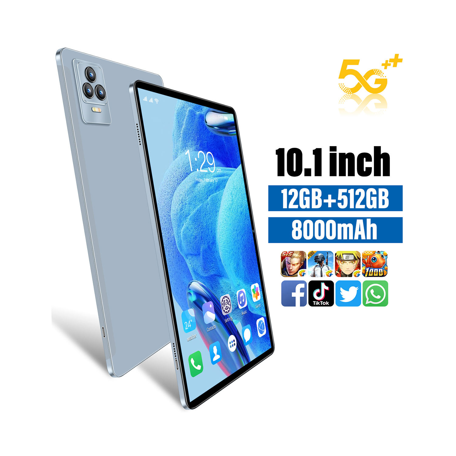 2024 New Product K60 Tablet 4g 3g 10.1-inch Android WiFi 2560 * 1600 HD+12GB+512