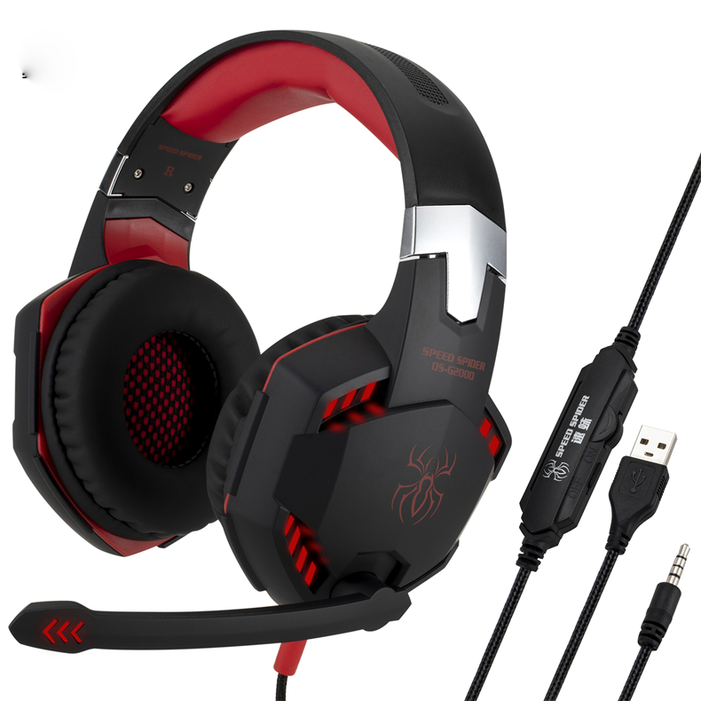 High quality wried computer 3.5mm custom logo g2000 rgb headphone camouflage wit