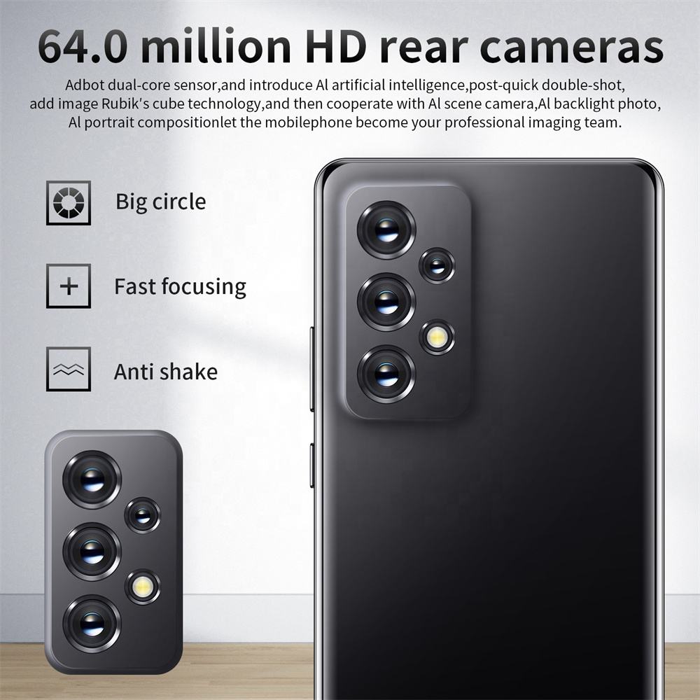 Hot Selling A73 Ultra original Unlocked 5g Smart Phones 32MP+64MP 8GB+256GB 6.8 